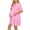 Pink, variant on Spencer Women's Short Sleeve Maternity Dress Summer Casual Front Tie Mama Pregnancy Dress Pregnancy Clothes (S-XL)