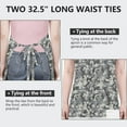 thumbnail image 6 of Pixel Gray Camo Digital Pattern Apron-Garden Aprons for Women with Pockets-Cotton Linen Waterproof Kitchen Cooking Gardening Aprons Adjustable for Kitchen,Cooking,BBQ and Salon 33x27 Inch, 6 of 7