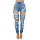 thumbnail image 1 of Gibobby Jeans Pantalones de mujer Jeans Ripped Butt Stretch Jeans de mujer desgastados para mujer Jeans de cintura alta para mujer(Azul,XL), 1 of 5