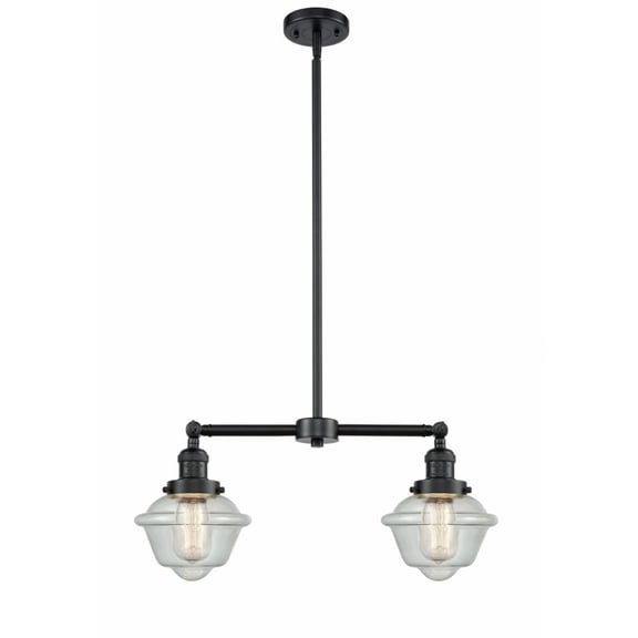 209-OB-G534-LED-Innovations Lighting-Small Oxford-7W 2 LED Chandelier in Traditional Style-24 Inches Wide by 10 Inches High Oil Rubbed Bronze Finish