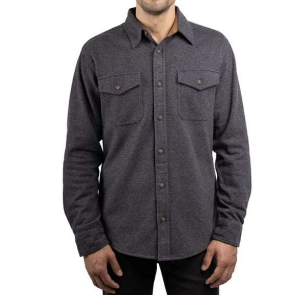 Jachs New York Men's Long Sleeve Button Up Brushed Flannel Shirt (US, Alpha, Small, Blue)