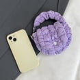thumbnail image 4 of husxh Puffer Tote Bag for Women Quilted Handbag Nylon Clutch Purse for Travel (Purple), 4 of 9