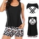 thumbnail image 1 of Bikini Mujer Traje de Baño Conjunto de Traje de Baño Tankini de 3 Piezas Para Mujer, Elegante Traje de Baño, Camiseta Sin Mangas Con Pantalones Cortos y Sujetador, Ropa de Playa Cómoda, 1 of 7