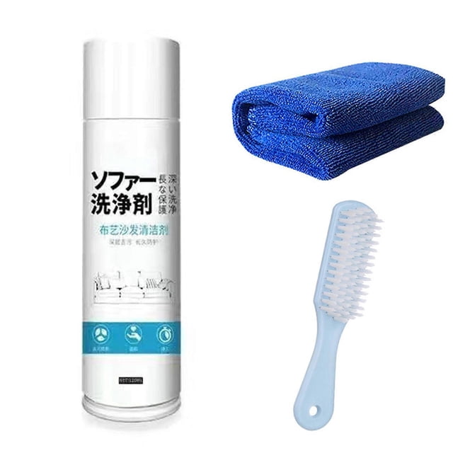Dry Cleaner Detergents Towel Brush Set for Fabric Sofa Fast-Acting Cloth Stain Remover for Cleaning Carpets