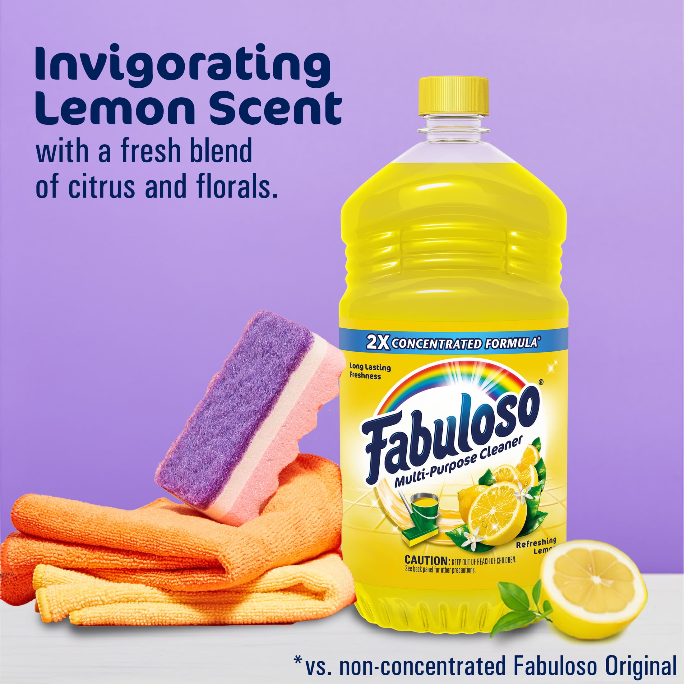 (6 pack) Fabuloso Multi Surface All Purpose Floor Cleaner, Refreshing Lemon Scent, 56 fl oz