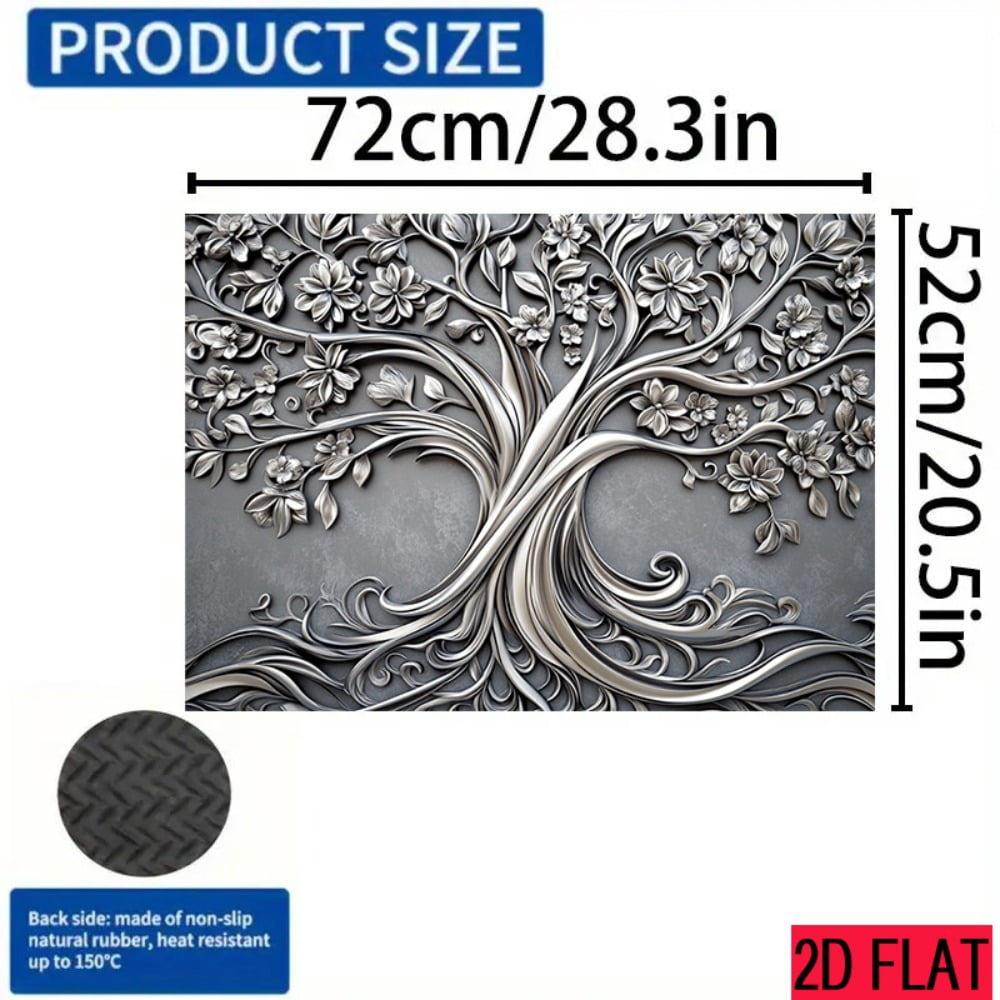 2D flat 1 kitchen stove cover, simple and artistic pattern design, Nordic-style kitchen mat, coffee machine mat, operation counter decoration, the first choice for kitchen gifts. The size is 28.3x20.