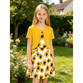 thumbnail image 5 of Lanbubble Girls Dresses Sleeveless Summer Dress with Cardigan for Kids Casual, 9-10 Years, 5 of 6
