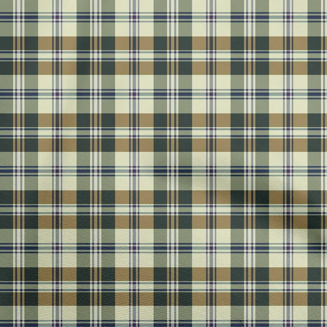 oneOone Velvet Dark Green Fabric Check Fabric For Sewing Printed Craft Fabric By The Yard 58 Inch Wide
