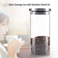 thumbnail image 5 of Rdeghly Glass Food Container, Coffee Beans Storage Container,1000ml Glass Storage Jar Coffee Beans Kitchen Food Container Stainless Steel Lid, 5 of 5