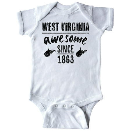 

Inktastic West Virginia Awesome Since 1863 Gift Baby Boy or Baby Girl Bodysuit