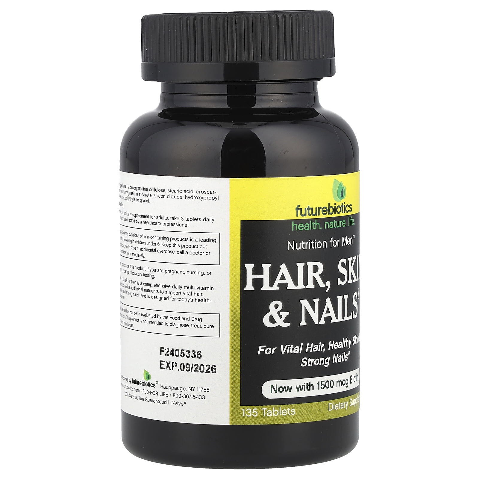 Futurebiotics Hair, Skin, & Nails Nutrition for Men, 135  Tablets