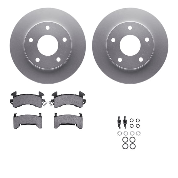 Dynamic Friction Company Front Geospec Brake Rotors with Ultimate Duty Performance Brake Pads includes Hardware 4412-48002