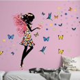 thumbnail image 1 of 2PCS Dibujos Animados Mágicos Coloridos Mariposa Hada Niña con Alas Pegatinas de Pared Removibles, Niños Bebé Dormitorio Guardería DIY Adhesivos Decorativos, 1 of 4