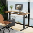 thumbnail image 7 of 48x24 inch Electric Standing Desk with 2 Rear End Wiring Holes, Hook Adjustable Height Stand Up Desk, Memory Computer Desk Workstation, 7 of 7