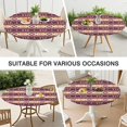 thumbnail image 7 of Gorgeous Floral Table Cover with Boho Vibes, Elastic Hem for Tables Measuring to 56 Inches, 7 of 7