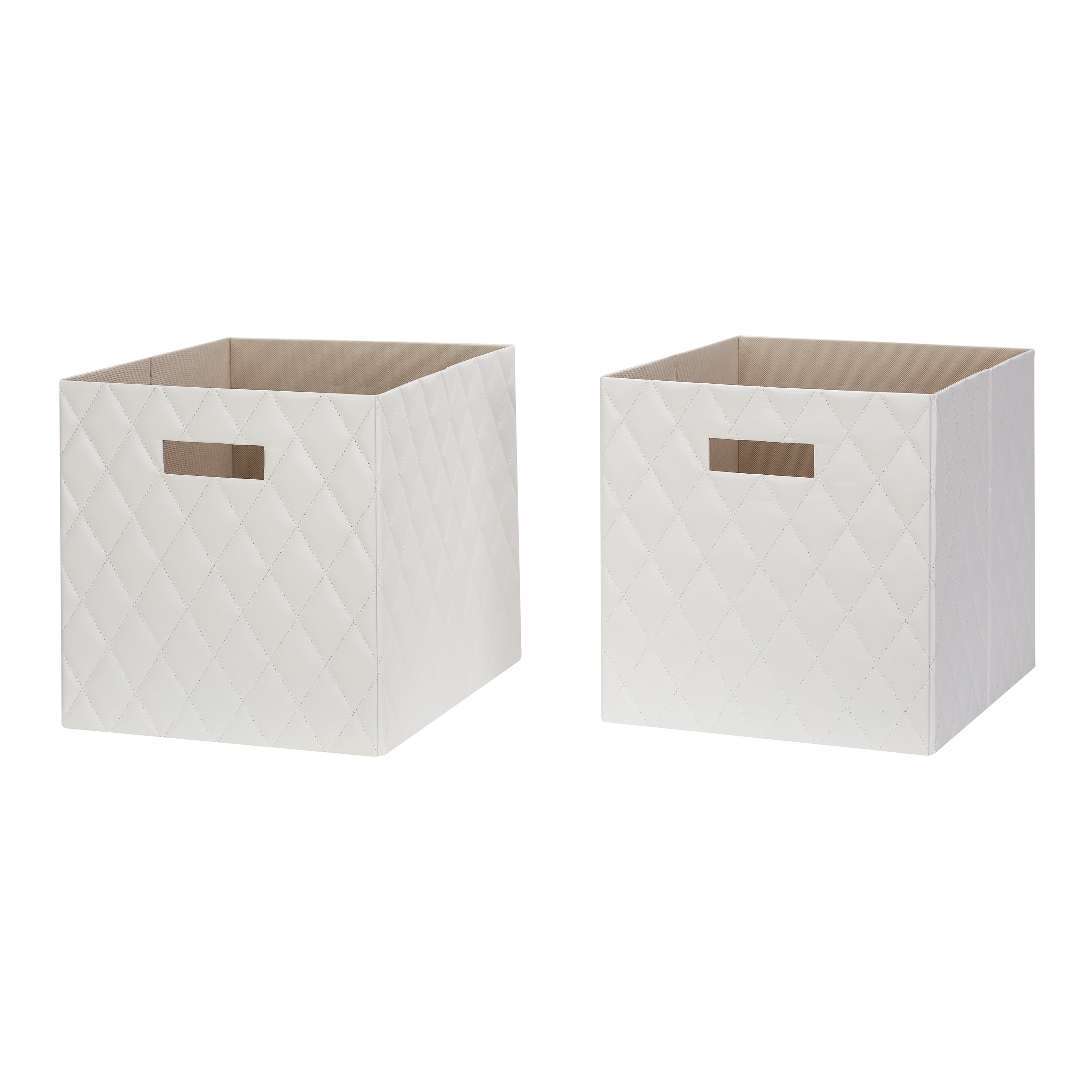 Better Homes & Gardens Faux Leather Storage Bin, 2Pack, Multiple