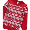 thumbnail image 4 of KIMU Boys' 2-18 Long Sleeve Knit Pullover Christmas Sweater Crewneck Holiday Sweater Shirt (Reindeer Fairisle), 4 of 5