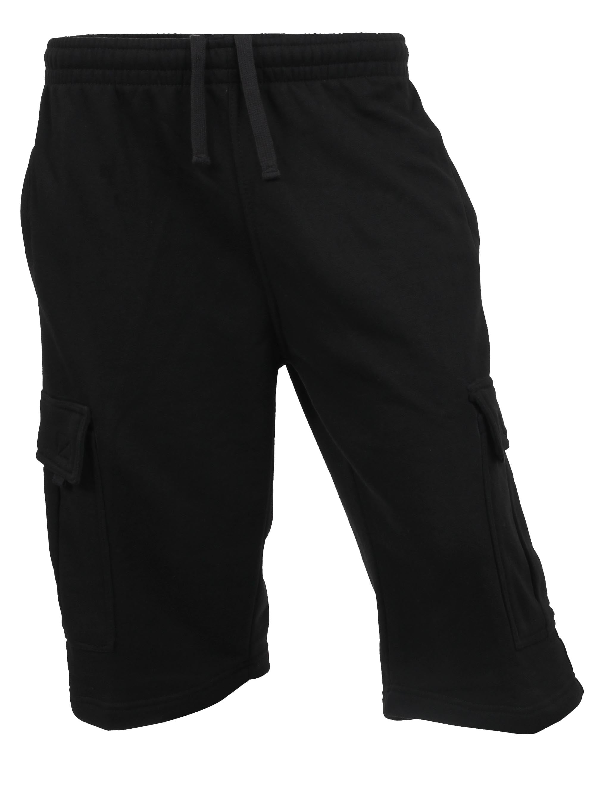 Mens Pro Club Cargo Sweat Shorts Heavy Weight Fleece Shorts S 