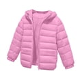 thumbnail image 5 of Busydd Girls Winter Coat 4-14 Years Unisex Solid Color Kids Puffer Jacket Fashion Warm Long Sleeve Boys Winter Coats Zip Hooded Teen Winter Jacket with Pockets, 5 of 9