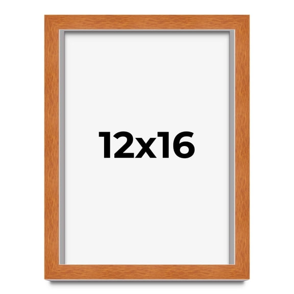 12x16 Shadow Box Frame Brown | 0.875 Inches Deep Real Wood Contemporary Shadowbox Display Frame |