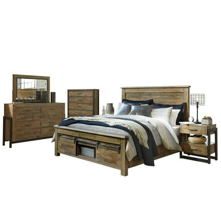 Ashley Furniture Sommerford 6 Pc Bedroom Set Cal King Panel Bed 2