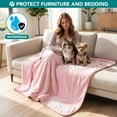 thumbnail image 2 of PetAmi Waterproof Dog Blanket For Medium Large Dogs, Pee Proof Pet Blanket for Couch Bed, Reversible Water Proof Blanket for Puppy Indoor Cat, Soft Dog Fleece Blankets Washable, 40x60 Pink, 2 of 8