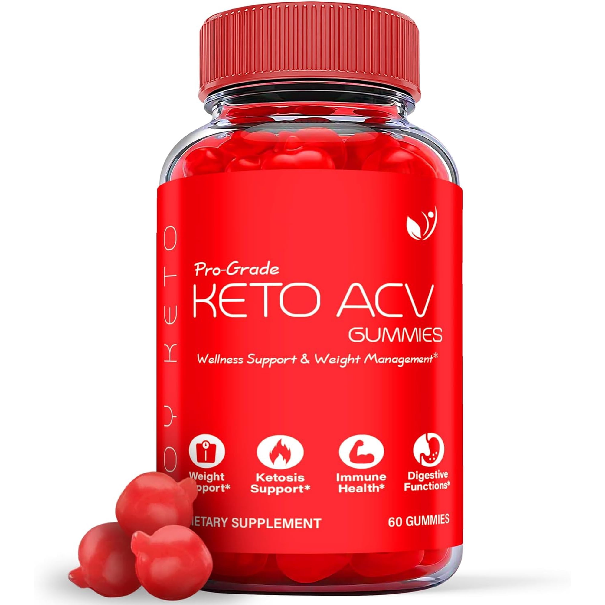 (1 Pack) Joy Keto Pro Grade Keto ACV Gummies - Apple Cider Vinegar Supplement for Weight Loss - Energy & Focus Boosting Dietary Supplements for Weight Management & Metabolism - Fat Burn - 60 Gummies