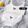 thumbnail image 2 of Sex Appeal Sanrios Schoolgirl Underwear Anime Kawaii Kuromi Cartoon Pure Cotton Vest Panties Set Youngsters Girls Daughter Gift, 2 of 5