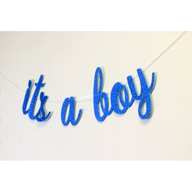 All About Details It's A Boy Cursive Banner, 1set, Baby Shower Party