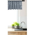 thumbnail image 3 of Ambesonne Vintage Window Valance, Geometric Elements Tiling, 54" X 18", Dark Slate Blue and White, 3 of 3