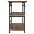 thumbnail image 2 of Weston Home Clayton Rustic Metal and Wood Console TV Stand, for TVs up to 48", Light Brown, 2 of 6