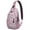 Colorful Butte, variant on Artistic Bear Sling Backpack, Cute Polar Bear Cartoon Print Crossbody Bag, Forest Winter Wild Hunting Design for Travelers