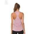 thumbnail image 6 of Gustave Women's Workout Yoga Tank Tops Quick Drying Racerback Tanks Fitness Running Athletic Loose Vest Solid Casual Sleeveless T-Shirts Activewear (Pink, L), 6 of 8