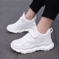 thumbnail image 2 of NOLDARES Boys Girls Sneakers Kids Lightweight Breathable Strap Athletic Running Shoes for Toddler/Little Kid/Big Kid(White,1), 2 of 9