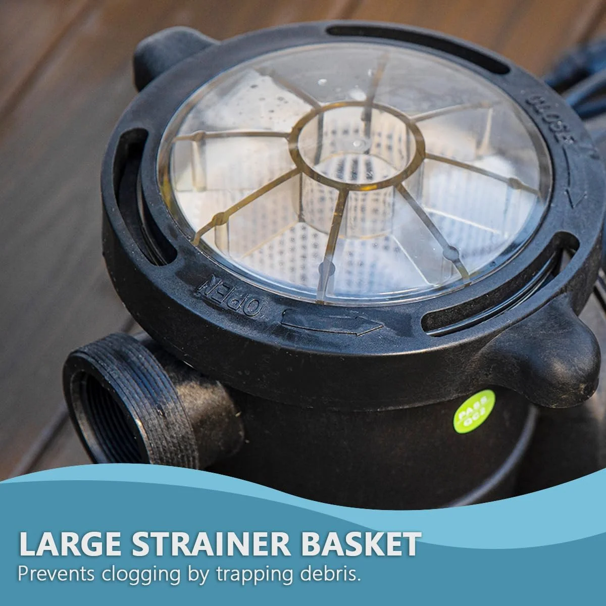 XtremepowerUS 1.5HP Above Ground Pool Pump, Dual Speed, Energy Efficient, High Flow, Large Basket