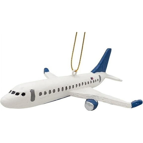 Commercial Flight Airplane Airliner Christmas Tree Travel Ornament