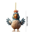 thumbnail image 3 of Navidad Adorno Pollo Lindo Coche Acrílico Creativo (C), 3 of 3