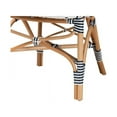 thumbnail image 7 of Baxton Studio Bryson Modern French Blue and White Weaving and Natural Rattan Bistro Chair, 7 of 7