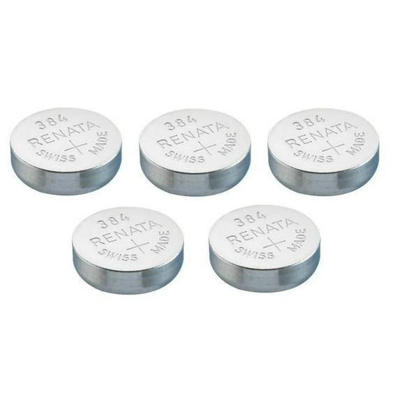 Renata Watch Battery Swiss Made Renata 384 or SR41SW Or AG3 1.5V (5 Batteries, 384 or SR 41 SW)