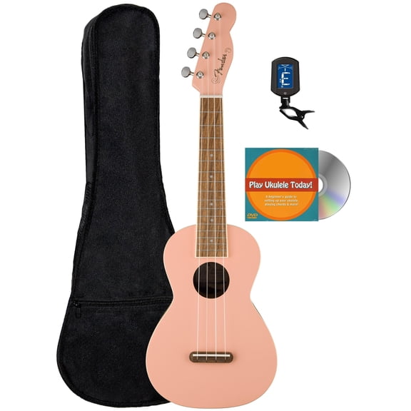 Fender Monterey Concert Ukulele - Shell Pink w/ Gig Bag