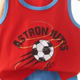 thumbnail image 4 of TOWED22 Infant Boy Summer Clothes 2pcs Sets Sleeveless Tank Top Tee + Cute Graphic Elastic Shorts Casual Outfits(Red,9-18 M), 4 of 4