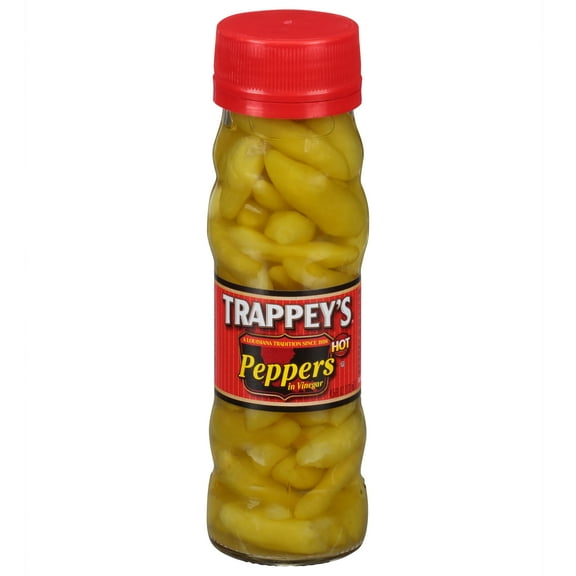 Trappey's Hot Peppers in Vinegar, 4.5-Ounce Glass Bottle