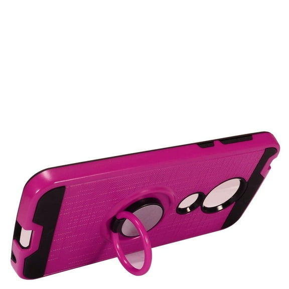 GSA Brushed Case w/Ring Stand for Motorola Moto G7 Play - Hot Pink