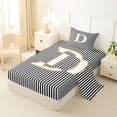 thumbnail image 2 of Erosebridal Initial D Letter Twin Sheet Sets for Kids, Abstract Lines Bedding, 3-Piece, 2 of 5