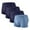 Navy, variant on ZQUUVOU Men's Briefs Loose Cotton Blend Breathable Elastic Underwear 4 Pack (Navy,L)