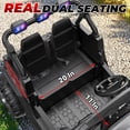 thumbnail image 4 of TOKTOO 24 Volt Ride on Toy for Big Kids, 24V Ride Ons with 4 Power EVA Wheels, 24V 2 Seater Battery Powered Ride on UTV Car, 4WD, 800W, 5.1 Mph, Kid Electric Car with Remote Control, Aged 3-8Y, Red, 4 of 7