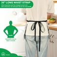 thumbnail image 3 of Yayeee Waist Apron with Pockets for Cooking Waterproof Half Server Aprons, Brown Abstract Stripes, 3 of 7