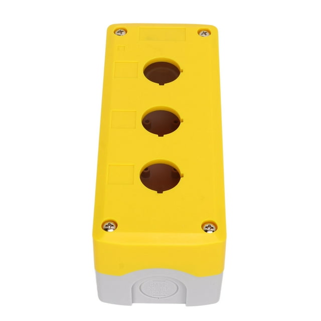 CAJA DE CONTROL DEL INTERRUPTOR DEL BOTÓN, Botón Button Box Multifuncional IP65 Protectión 3 Hoyos para Equipos Eléctricos