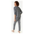 thumbnail image 3 of Joyspun Women's Velour Top and Sleep Pants Pajama Set, 2-Piece, Sizes S to 3X, 3 of 3