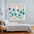 thumbnail image 5 of Curtains 84 Inches Long 2 Panels, Turquoise Flowers Grommets Window Treatment Curtain, Spring Retro Watercolor Botanical Floral Thermal Curtains Drapes for Living Room/Bathroom, 5 of 9